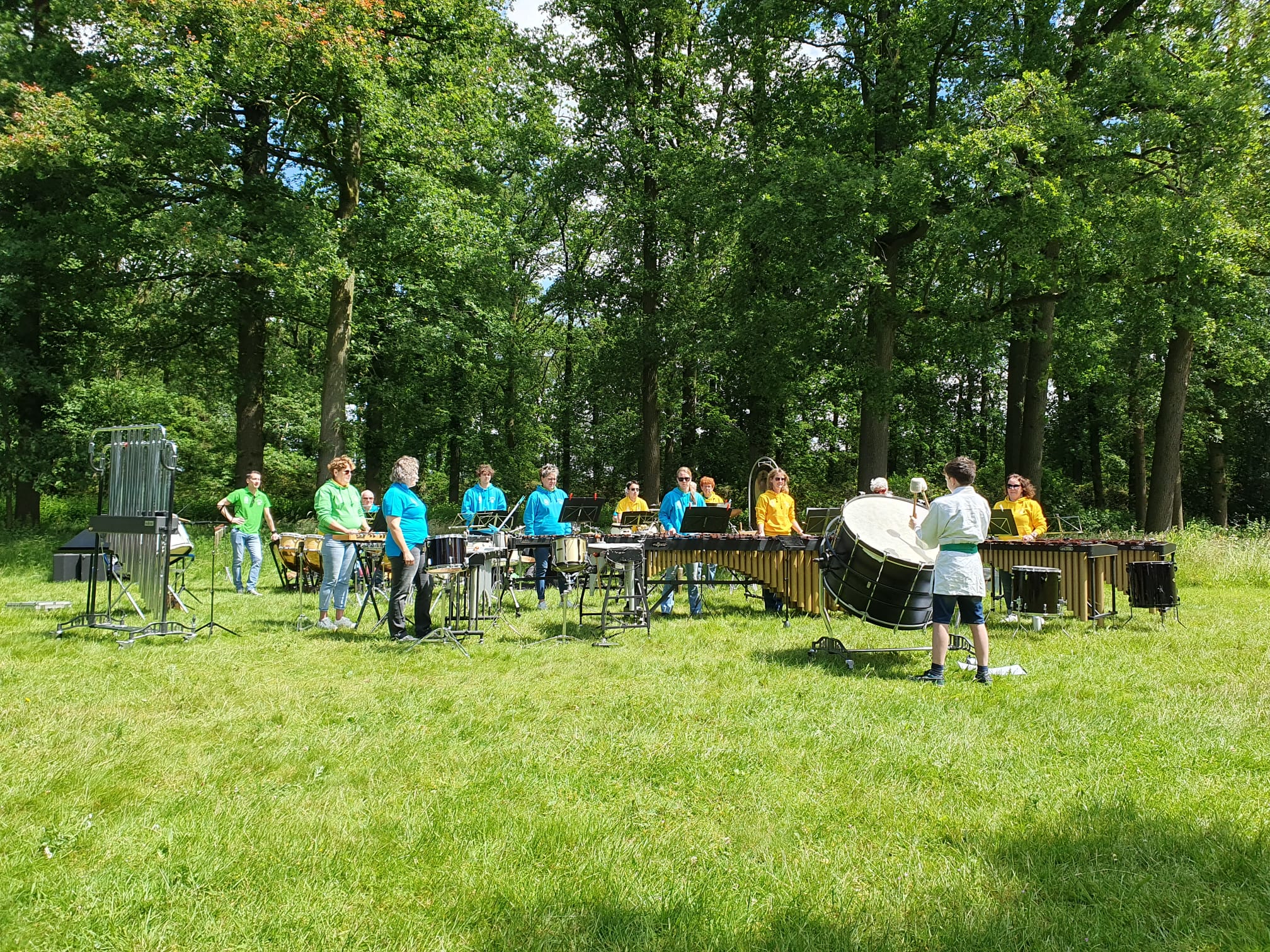 Slagwerkers van de Melodie Percussiegroep